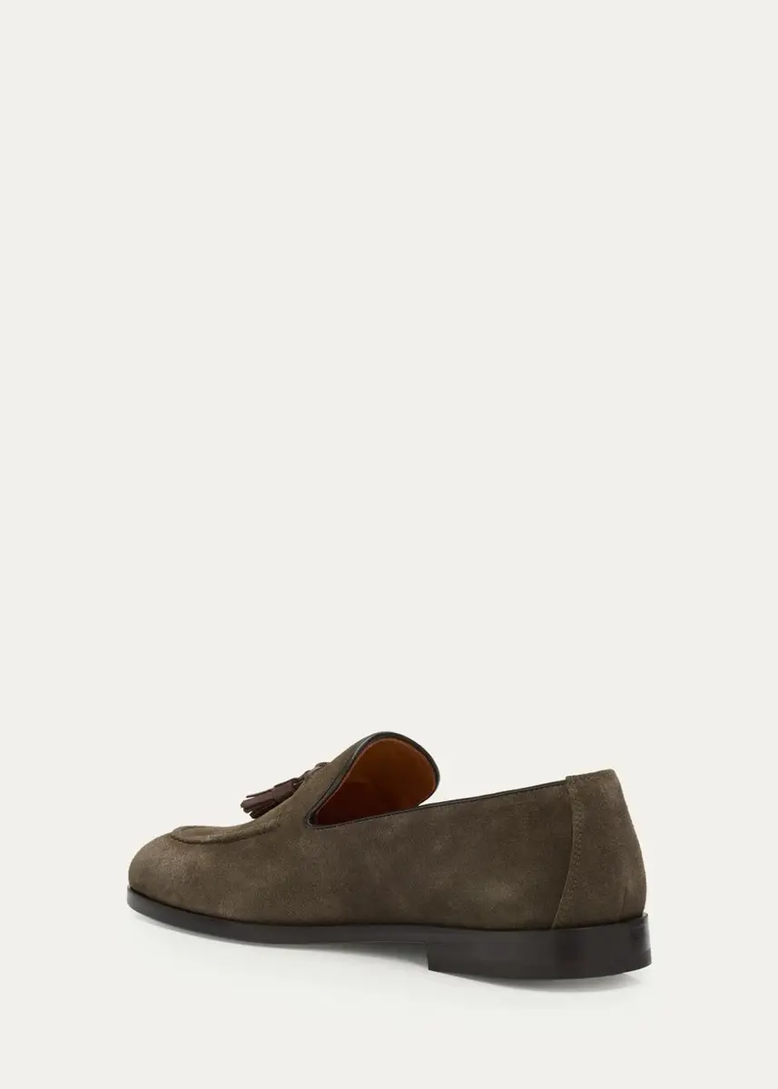 Doucals Men's Stresa Suede Loafers | Thumbnail 2 Doucals Men's Stresa Suede Loafers | Thumbnail 2