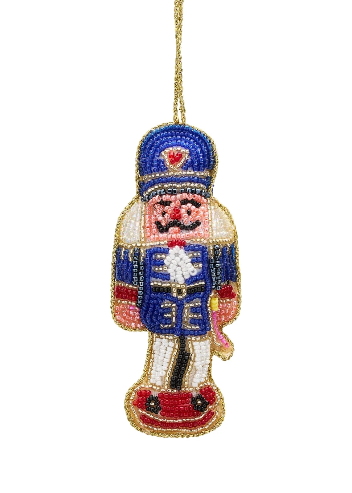 Sudha Pennathur Beaded Nutcracker Ornament