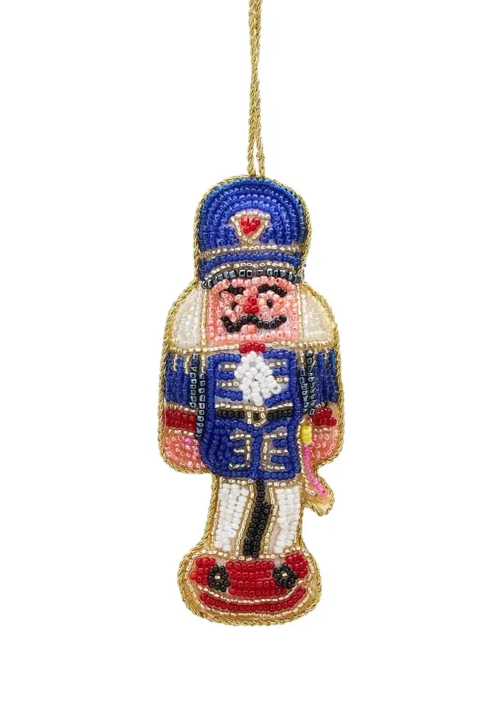 Sudha Pennathur Beaded Nutcracker Ornament