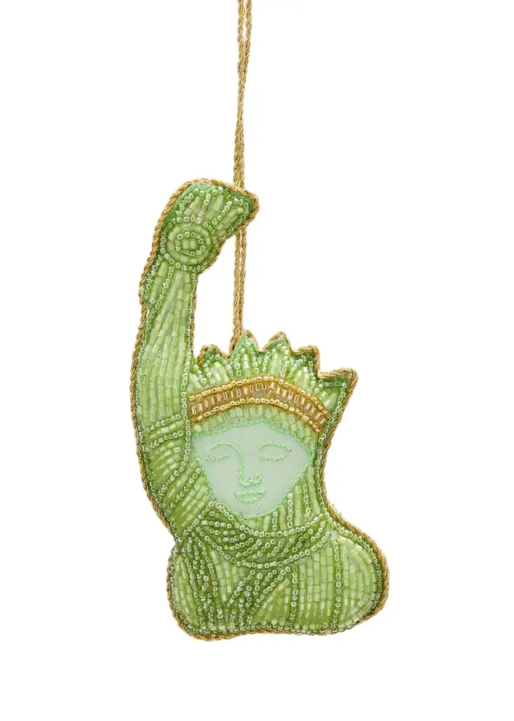 Sudha Pennathur Statue Of Liberty Beaded Ornament
