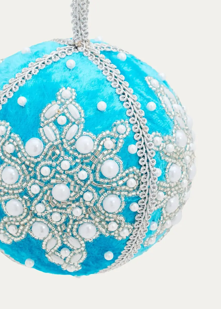 Sudha Pennathur Embellished Snowflake Ball Ornament | Thumbnail 2 Sudha Pennathur Embellished Snowflake Ball Ornament | Thumbnail 2