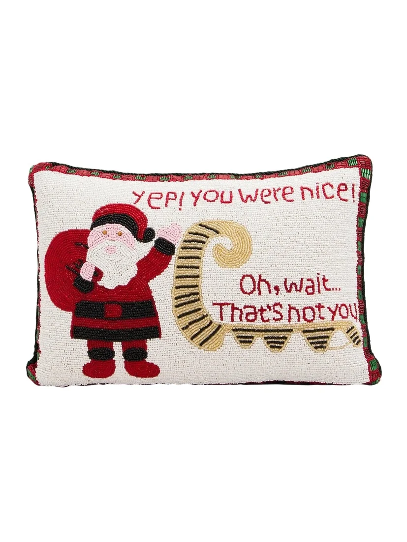 Sudha Pennathur Embellished Santa Pillow