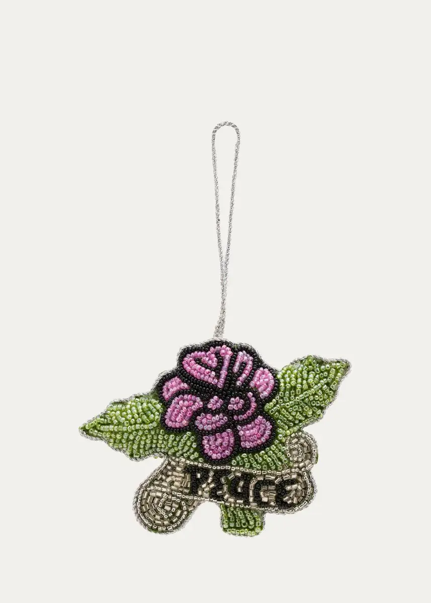 Sudha Pennathur Handcrafted Beaded Floral Christmas Ornament | Thumbnail 2 Sudha Pennathur Handcrafted Beaded Floral Christmas Ornament | Thumbnail 2