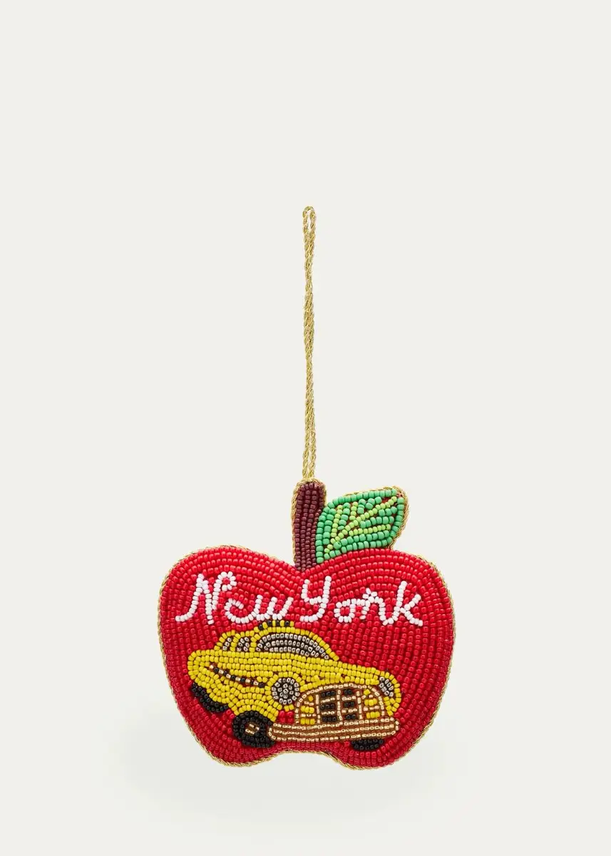 Sudha Pennathur NY Glass Beaded Apple Taxi Ornament | Thumbnail 2 Sudha Pennathur NY Glass Beaded Apple Taxi Ornament | Thumbnail 2