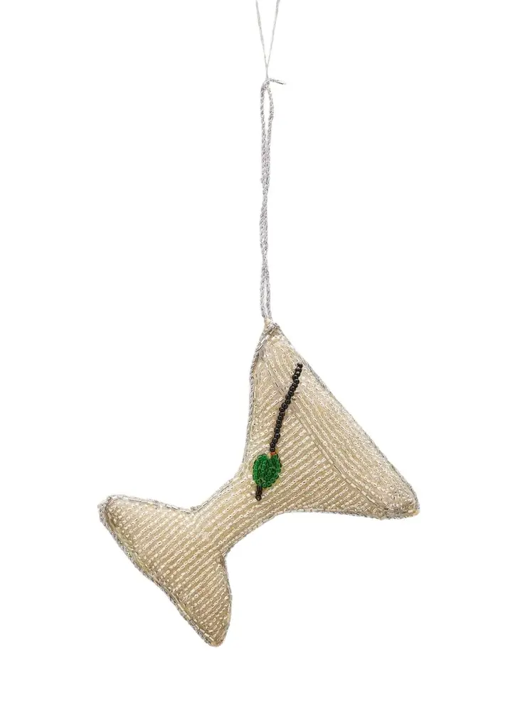 Sudha Pennathur Martini Glass Beaded Ornament