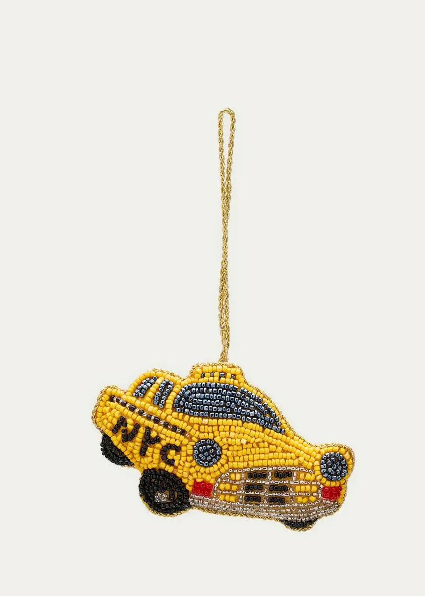 Sudha Pennathur Hand-Beaded NYC Taxi Cab Ornament | Thumbnail 2 Sudha Pennathur Hand-Beaded NYC Taxi Cab Ornament | Thumbnail 2