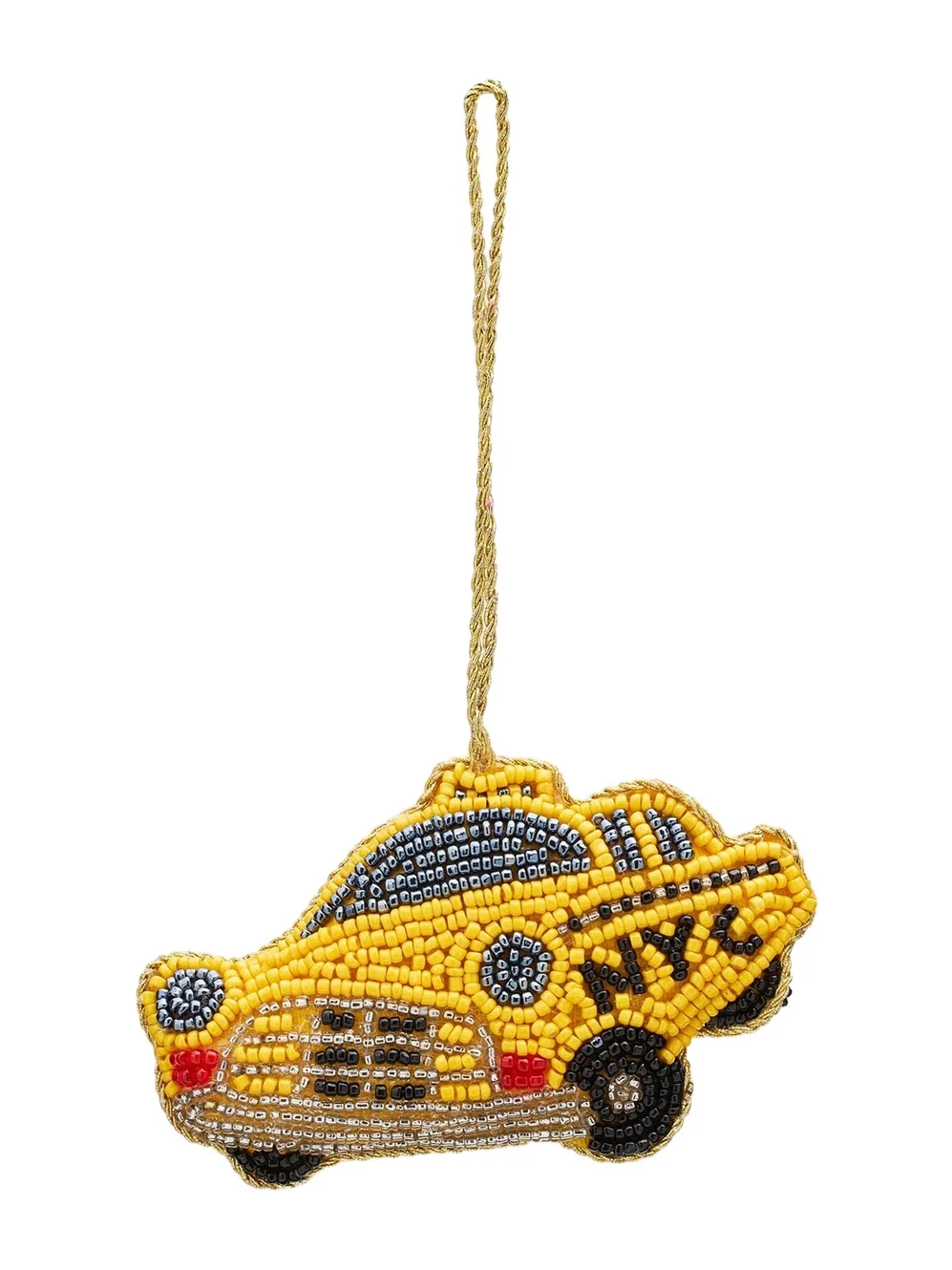 Sudha Pennathur Hand-Beaded NYC Taxi Cab Ornament