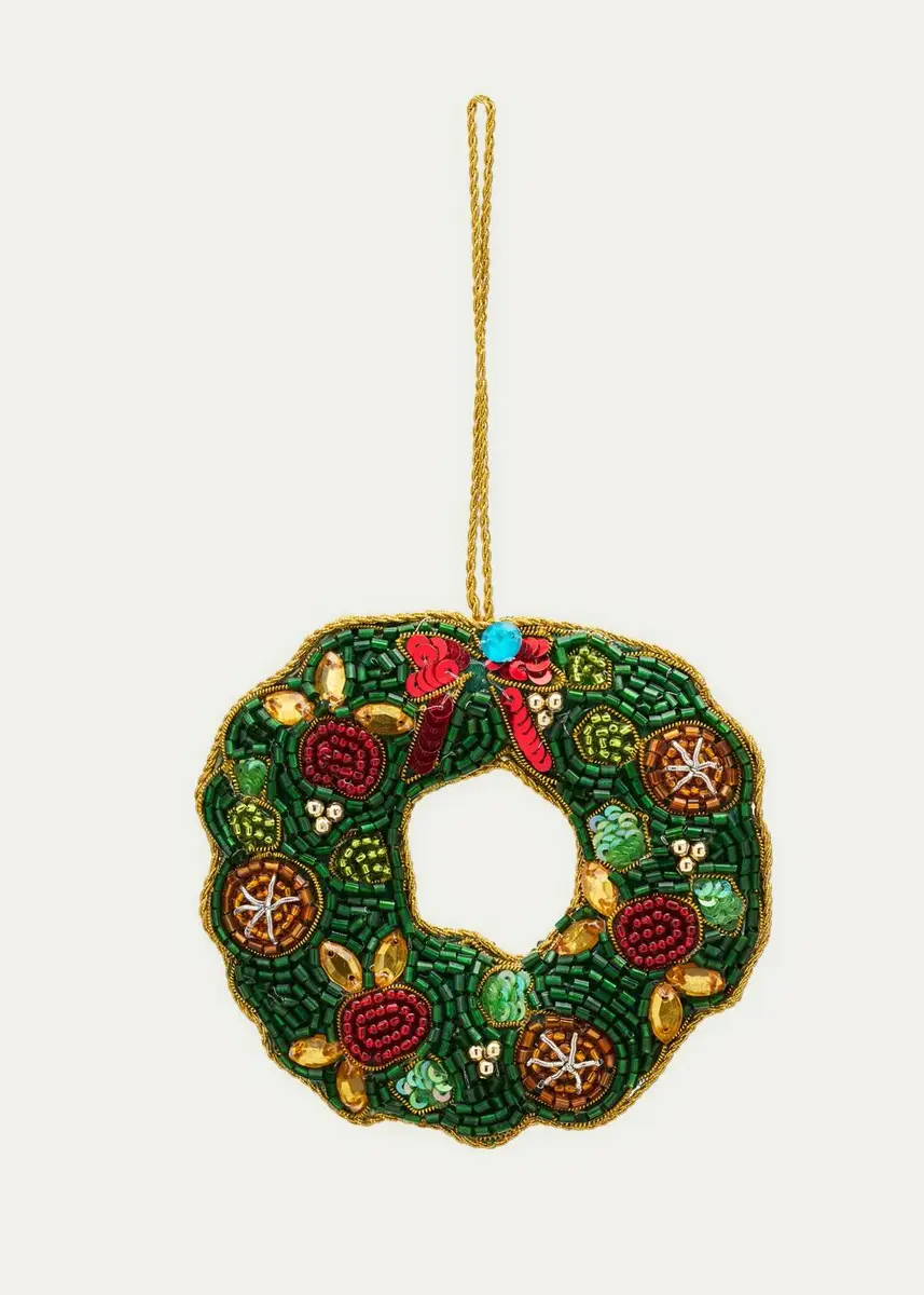 Sudha Pennathur Beaded Wreath Ornament | Thumbnail 2 Sudha Pennathur Beaded Wreath Ornament | Thumbnail 2