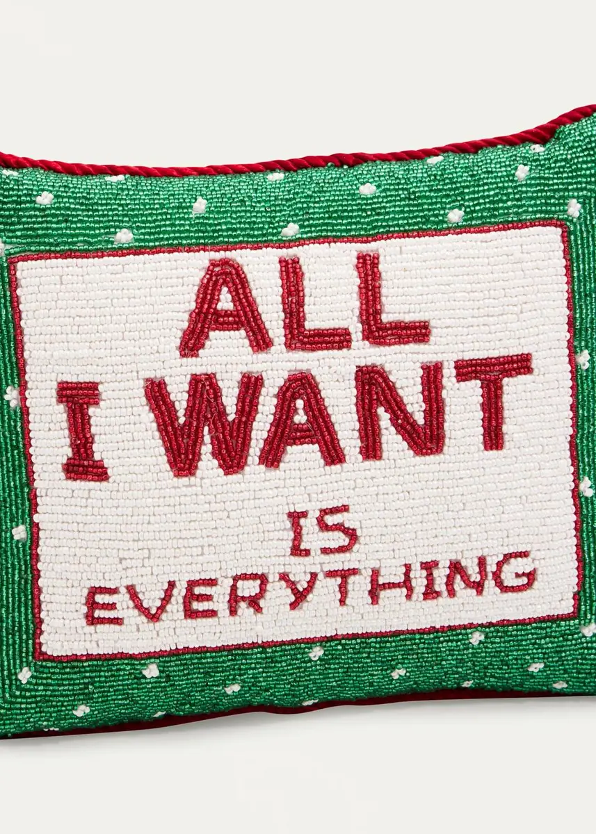 Sudha Pennathur All I Want Is Everything Beaded Pillow | Thumbnail 2 Sudha Pennathur All I Want Is Everything Beaded Pillow | Thumbnail 2
