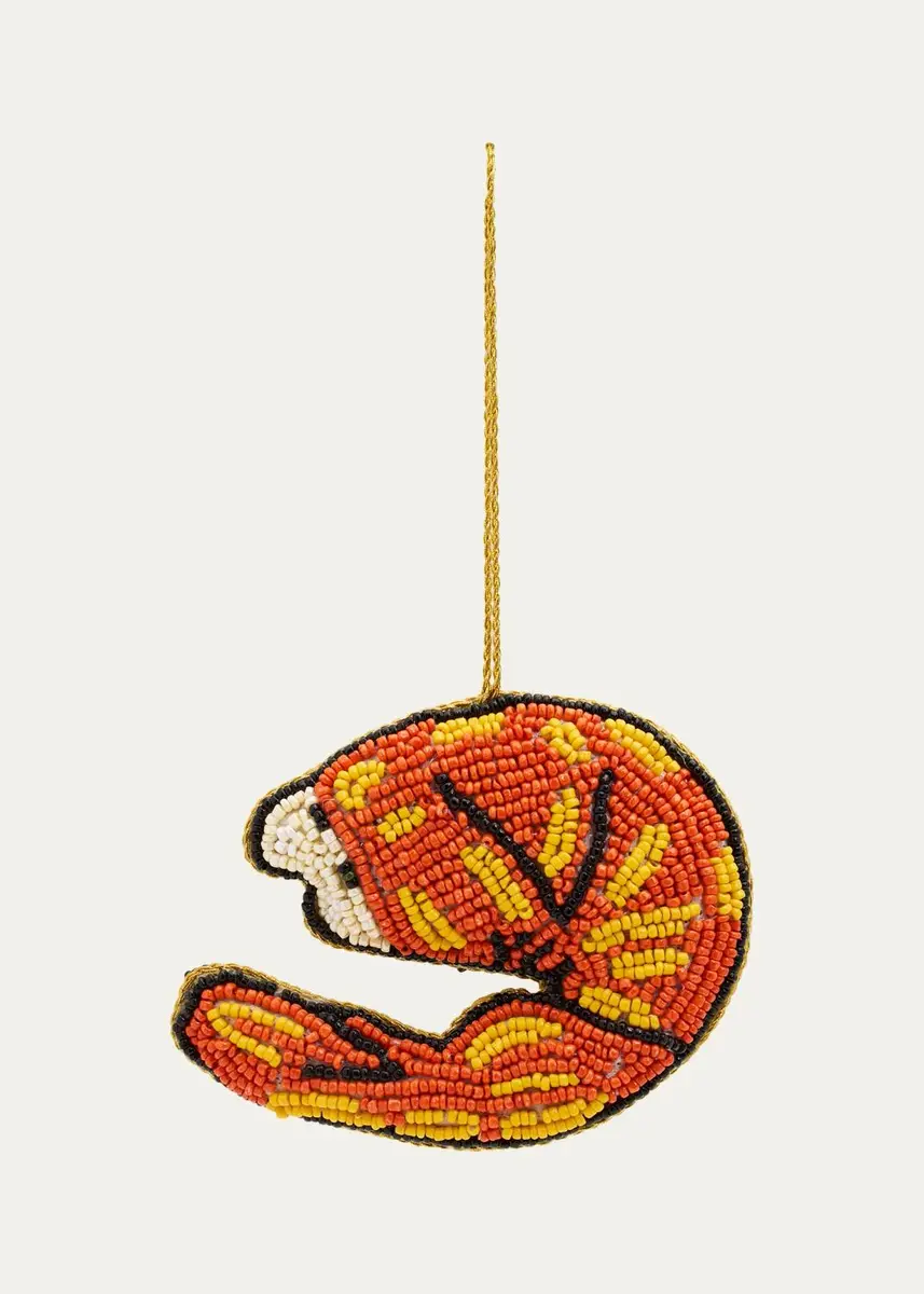 Sudha Pennathur Embellished Shrimp Christmas Ornament | Thumbnail 2 Sudha Pennathur Embellished Shrimp Christmas Ornament | Thumbnail 2