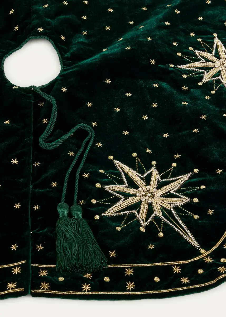 Sudha Pennathur 48" Starry Velvet Tree Skirt | Thumbnail 2