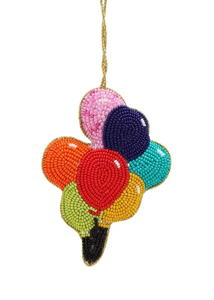 Sudha Pennathur Beaded Balloons Christmas Ornament