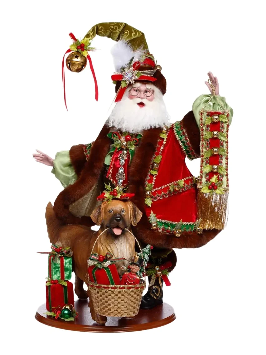 Mark Roberts Santa's Best Friend Collectible Christmas Figure