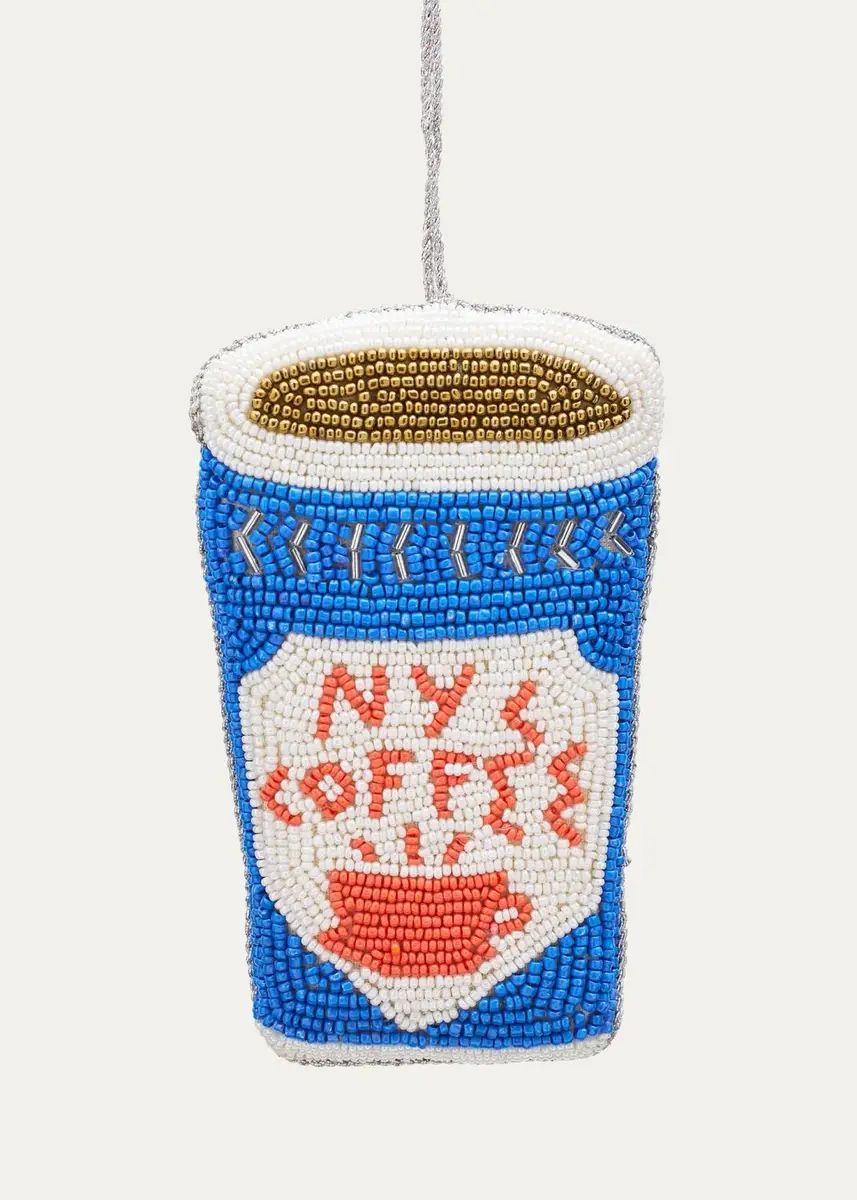 Sudha Pennathur NYC Coffee Cup Beaded Ornament | Thumbnail 2 Sudha Pennathur NYC Coffee Cup Beaded Ornament | Thumbnail 2