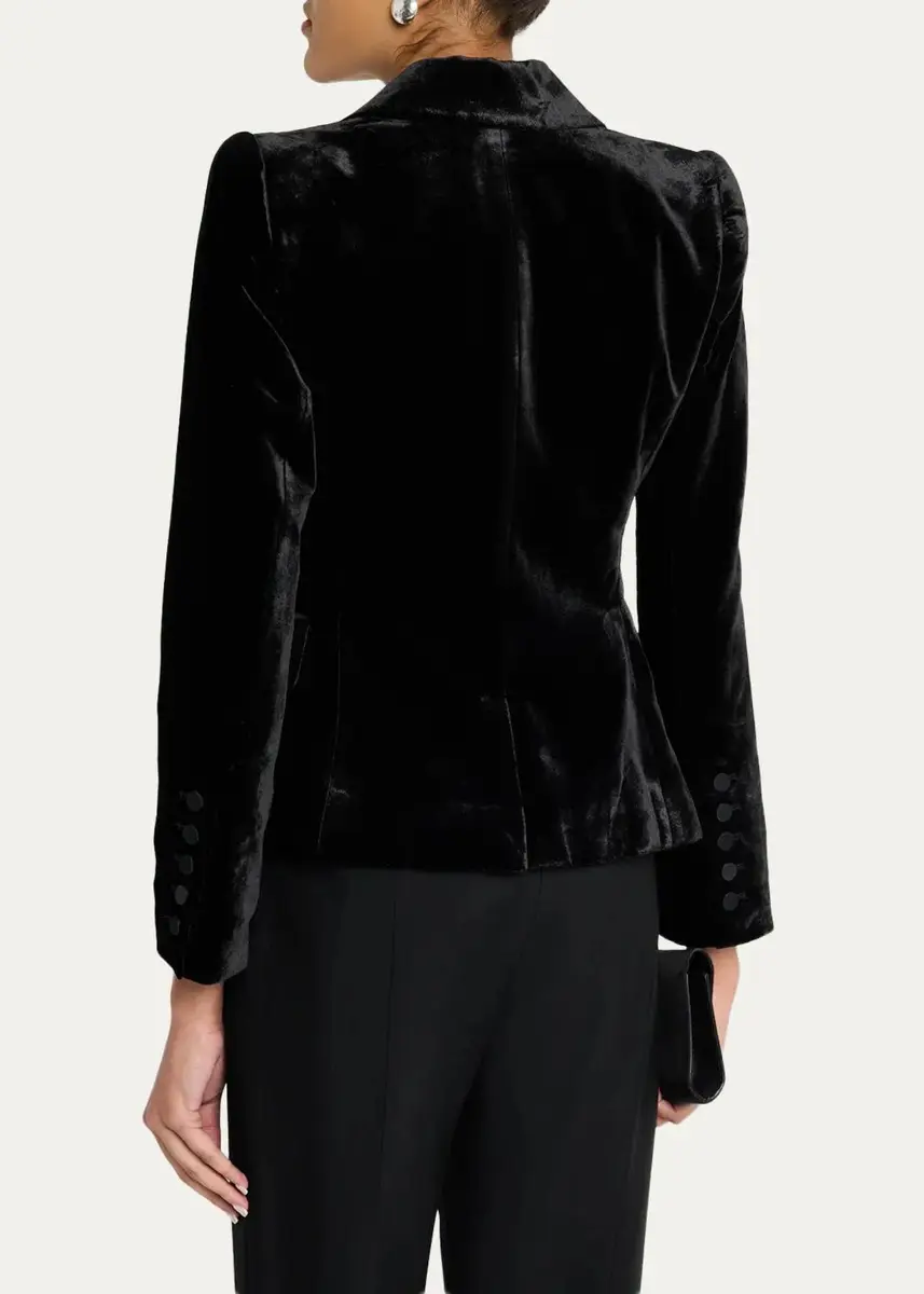 L'Agence Philippa Strong-Shoulder Tuxedo Blazer | Thumbnail 3 L'Agence Philippa Strong-Shoulder Tuxedo Blazer | Thumbnail 3