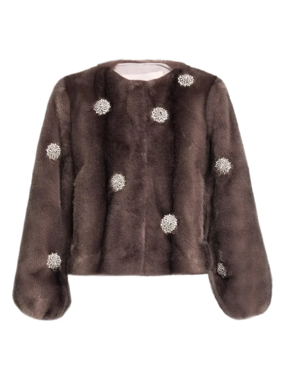 Benson Rhinestone Dahlia Faux Fur Coat Benson Rhinestone Dahlia Faux Fur Coat
