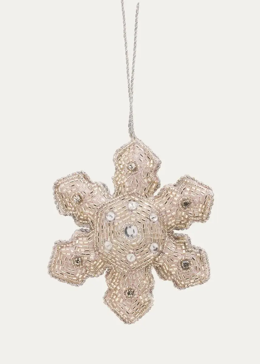 Sudha Pennathur Snowflake Beaded Ornament | Thumbnail 2 Sudha Pennathur Snowflake Beaded Ornament | Thumbnail 2