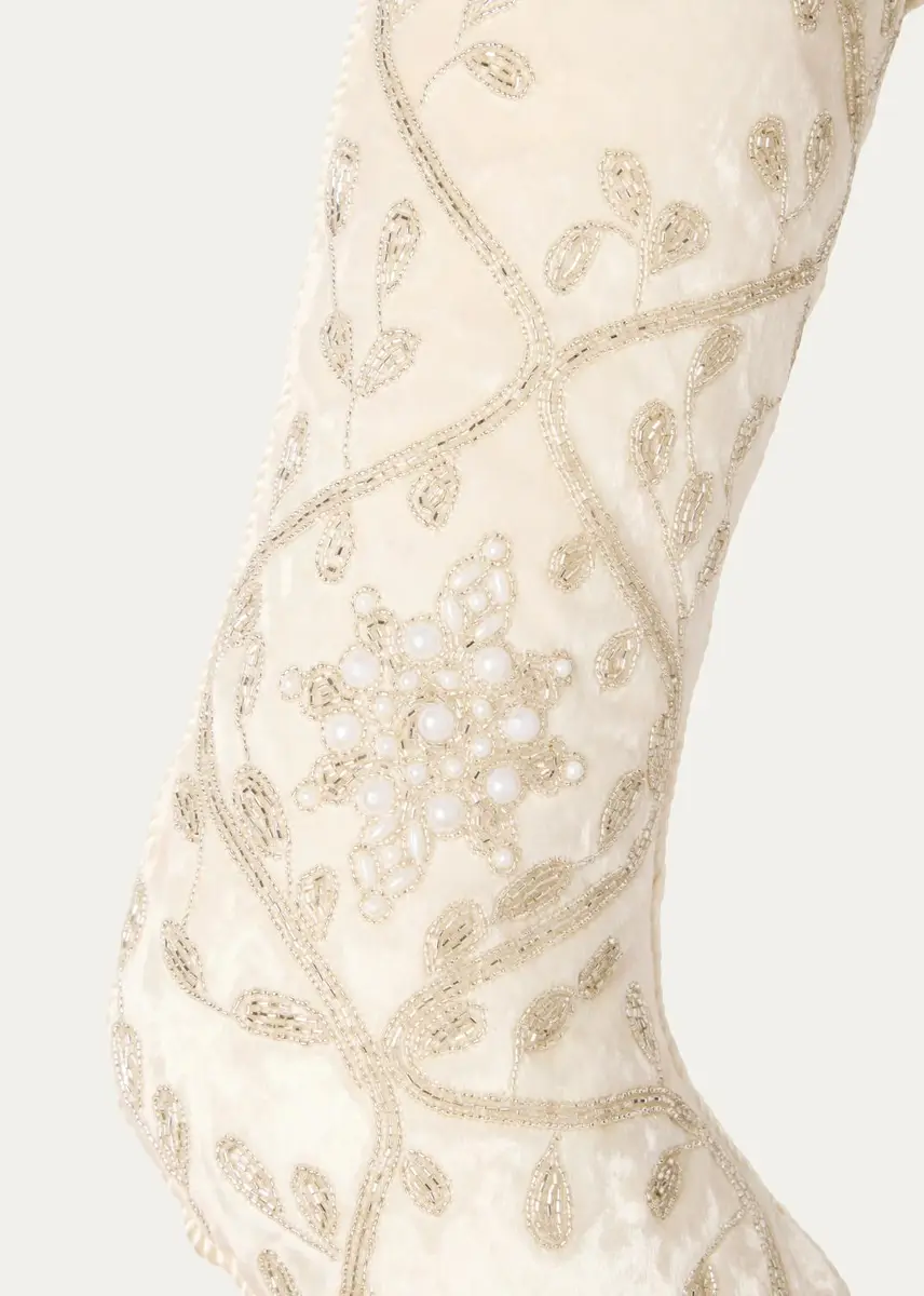 Sudha Pennathur Velvet Embellished Christmas Stocking | Thumbnail 4 Sudha Pennathur Velvet Embellished Christmas Stocking | Thumbnail 4