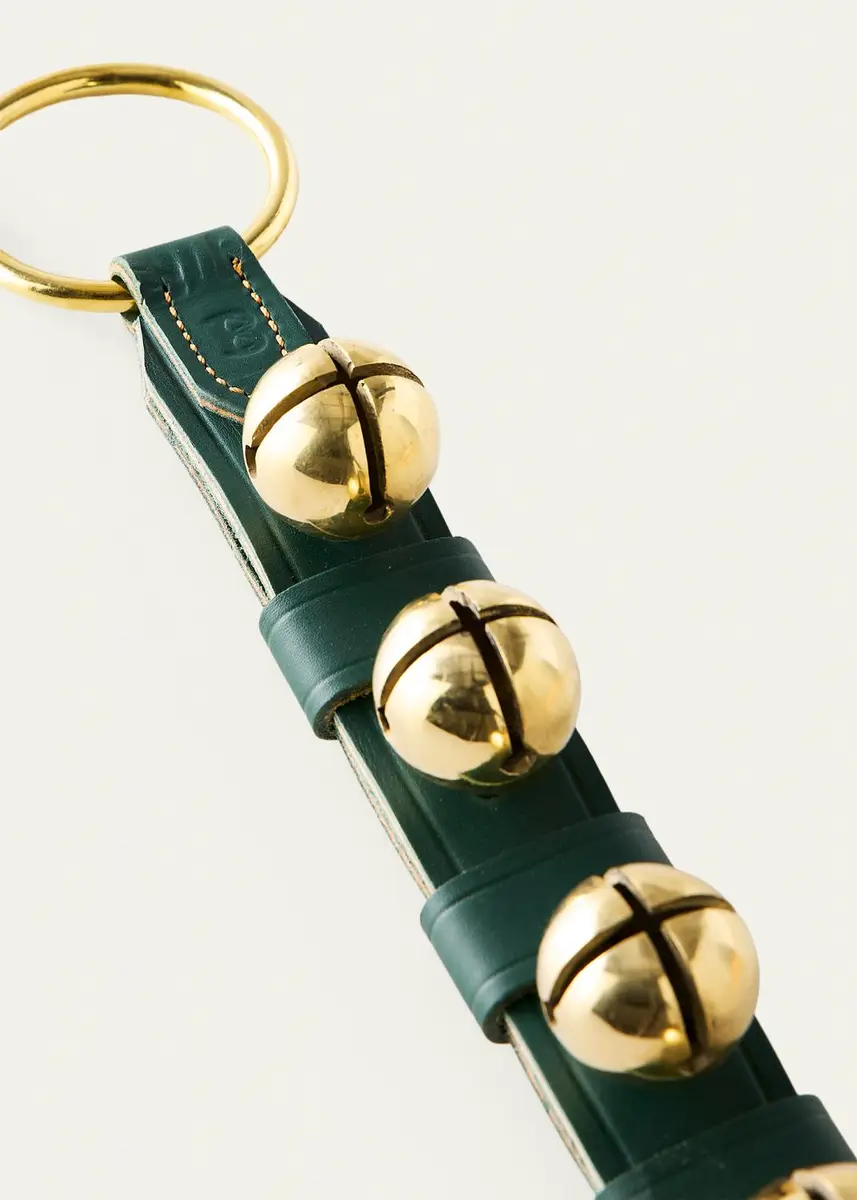 Belsnickel Enterprises 10 Brass Bells on Leather Door Hanger | Thumbnail 2 Belsnickel Enterprises 10 Brass Bells on Leather Door Hanger | Thumbnail 2