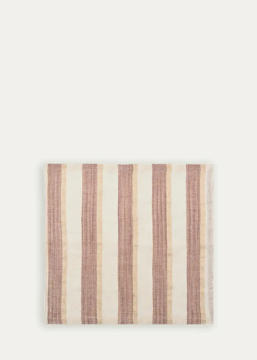 Kim Seybert Striped Linen-Blend Napkin | Thumbnail 2 Kim Seybert Striped Linen-Blend Napkin | Thumbnail 2