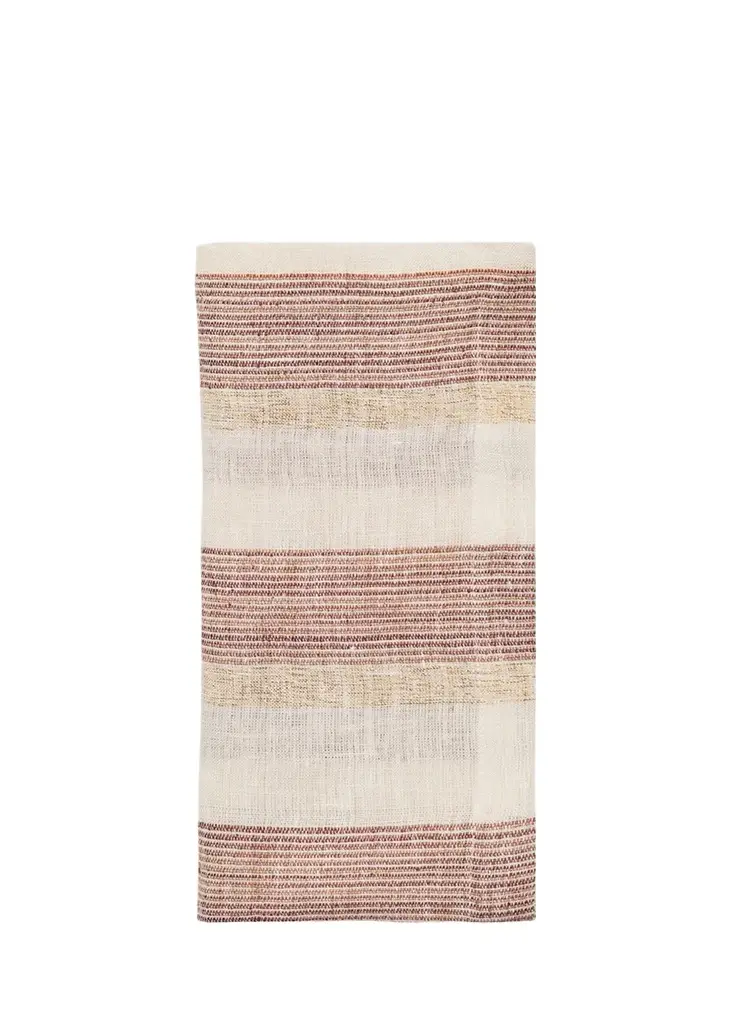 Kim Seybert Striped Linen-Blend Napkin