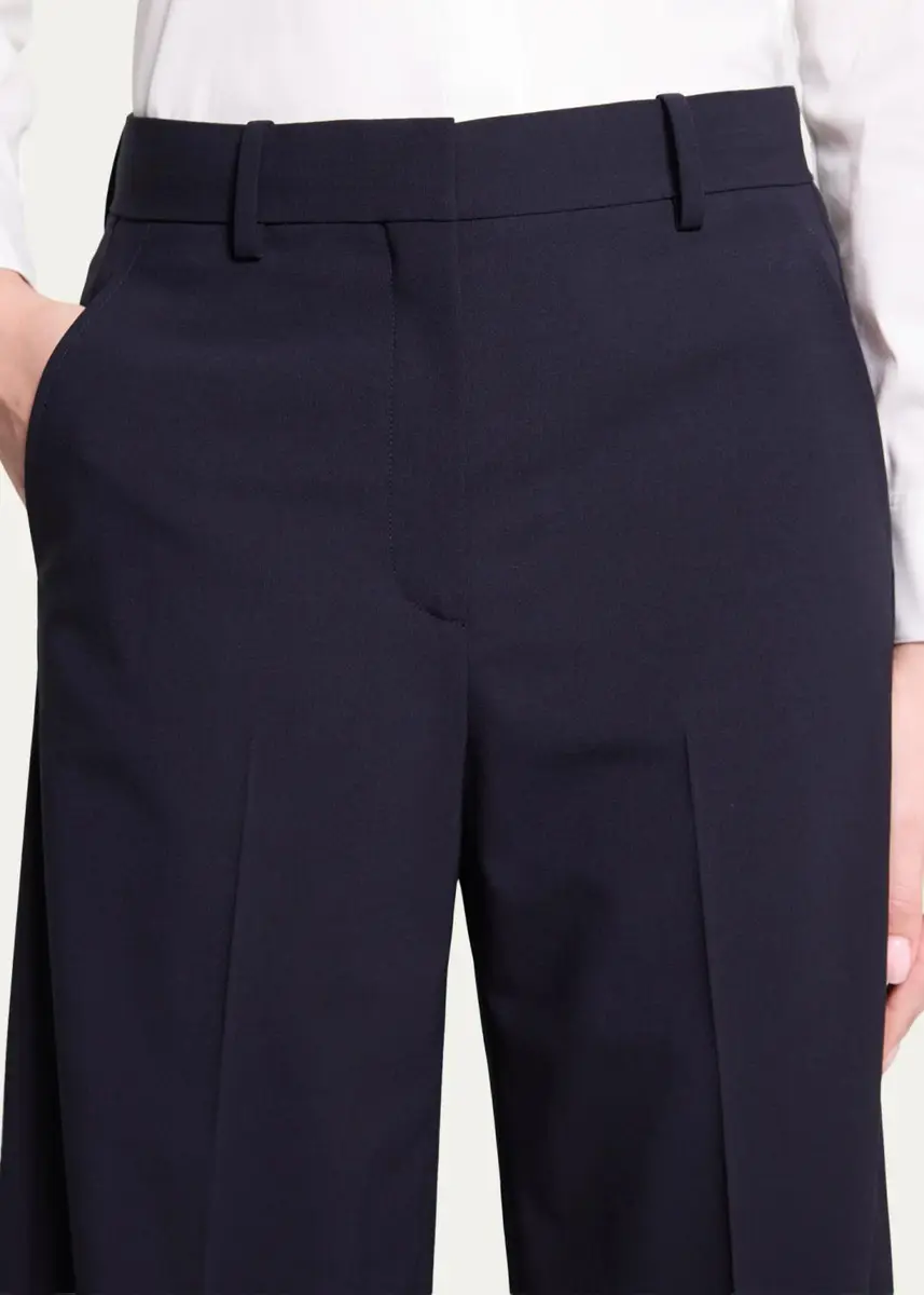 Theory Pleated Stretch Wool Wide-Leg Trousers | Thumbnail 5 Theory Pleated Stretch Wool Wide-Leg Trousers | Thumbnail 5