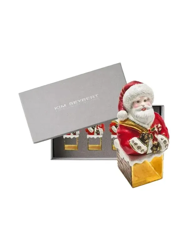 Kim Seybert Santa Claus Metal & Enamel Napkin Ring