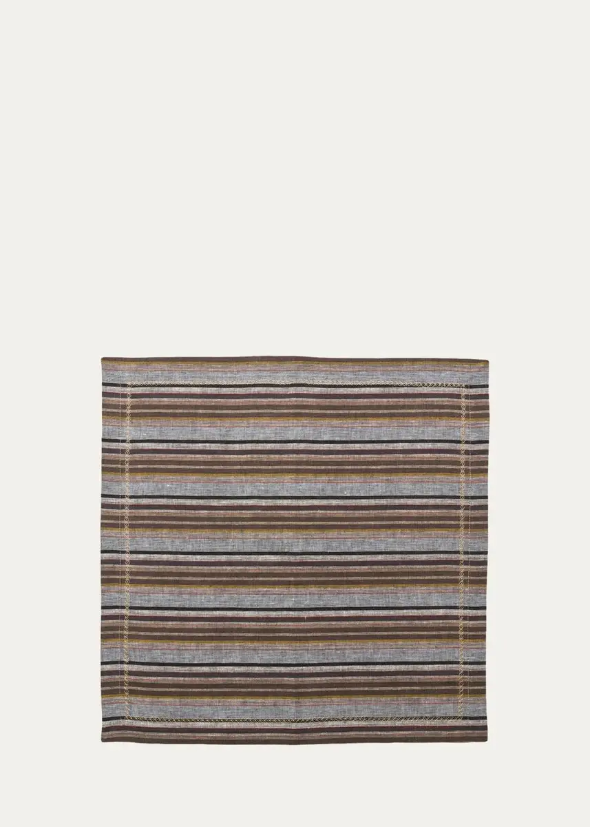 Kim Seybert Windsor Striped-Linen Napkin | Thumbnail 2 Kim Seybert Windsor Striped-Linen Napkin | Thumbnail 2