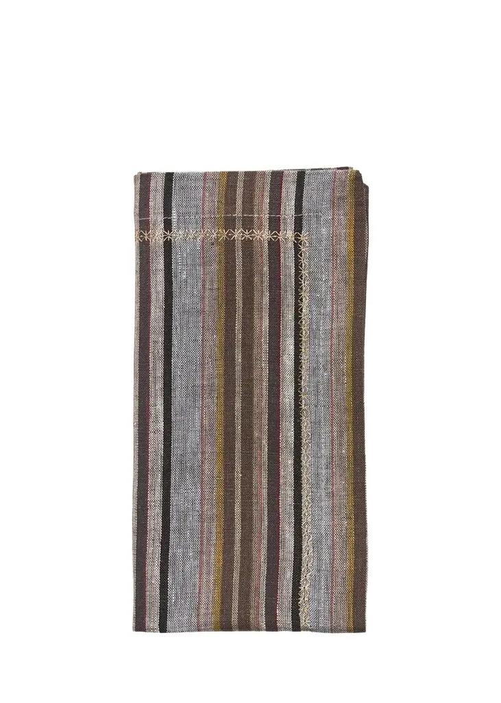 Kim Seybert Windsor Striped-Linen Napkin