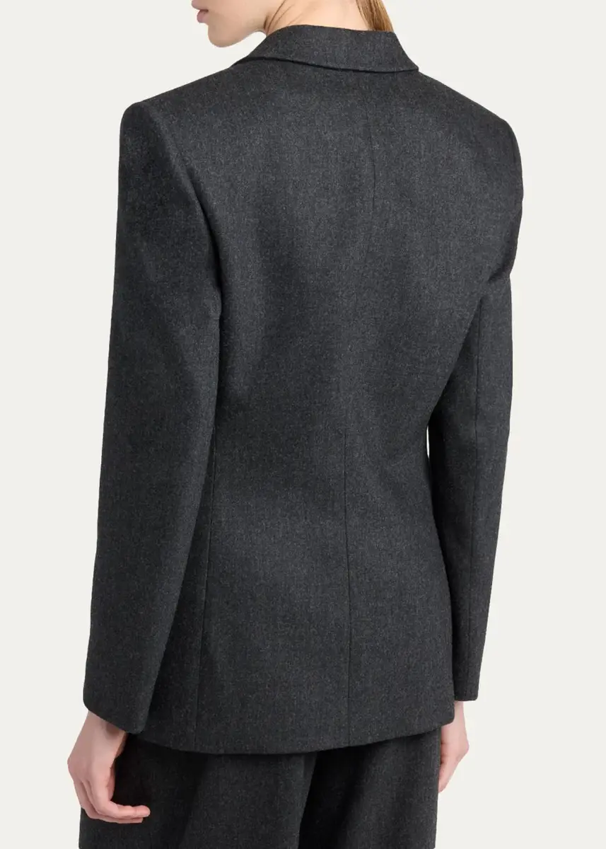 Giorgio Armani Wool-Cashmere Blazer with Strong Shoulders | Thumbnail 3 Giorgio Armani Wool-Cashmere Blazer with Strong Shoulders | Thumbnail 3
