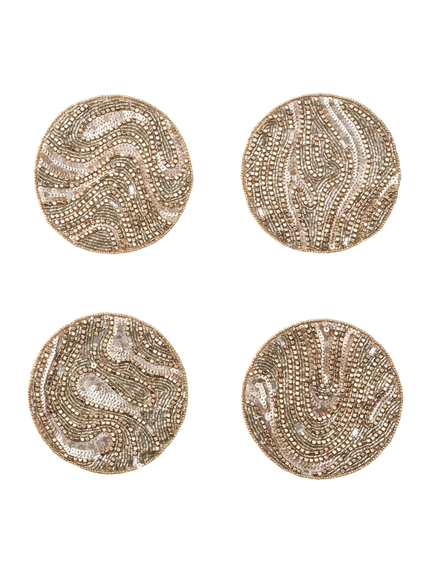 Kim Seybert Luster Beaded Coasters, Set of 4