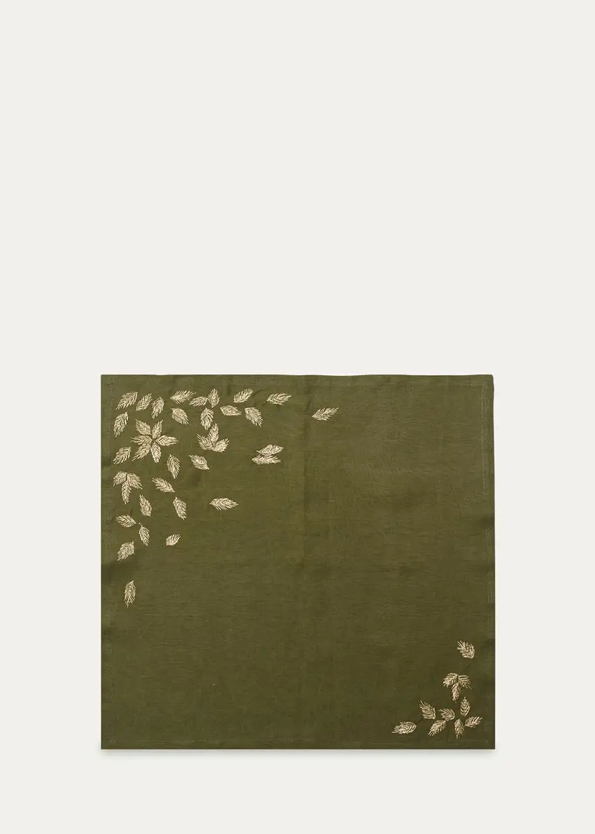 Kim Seybert Gilded Branches Embroidered Napkin | Thumbnail 2 Kim Seybert Gilded Branches Embroidered Napkin | Thumbnail 2