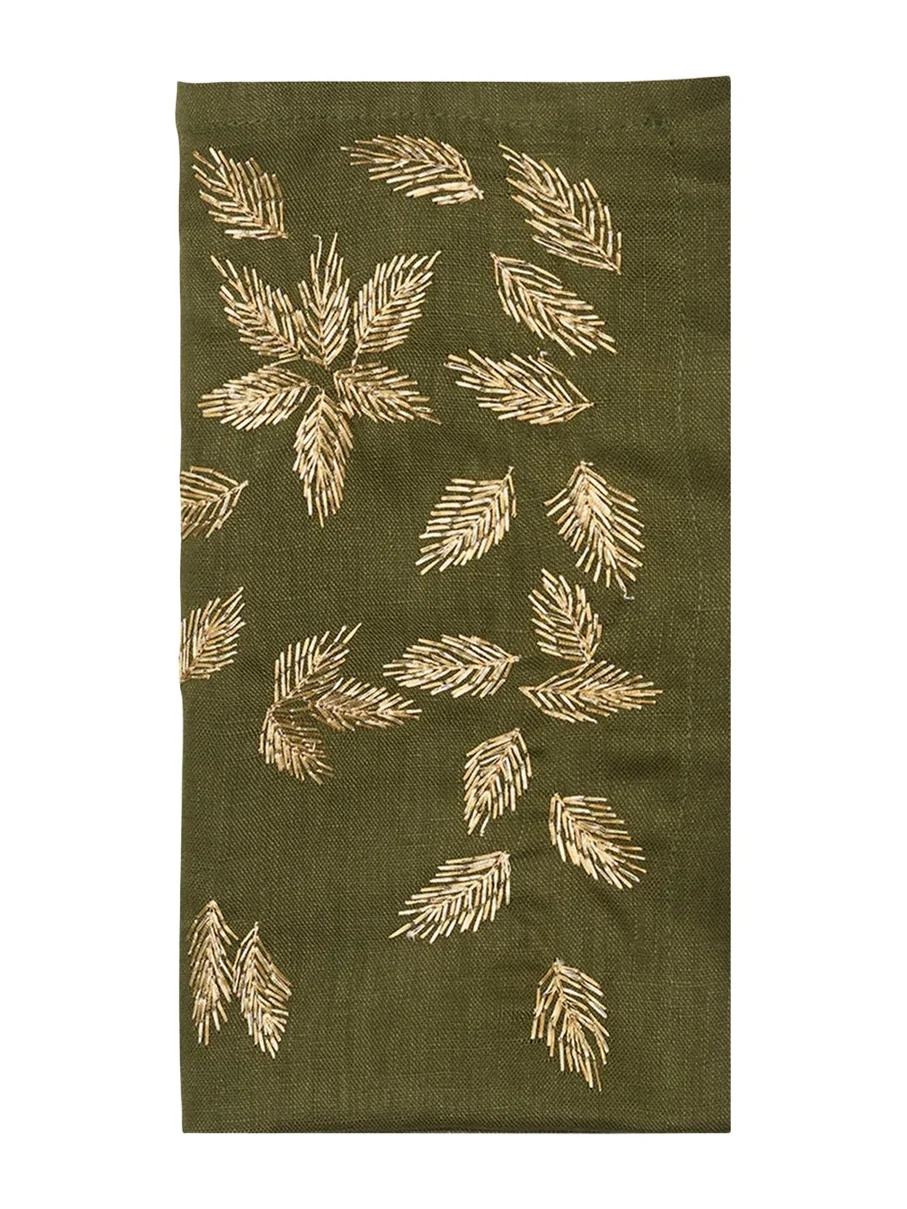 Kim Seybert Gilded Branches Embroidered Napkin