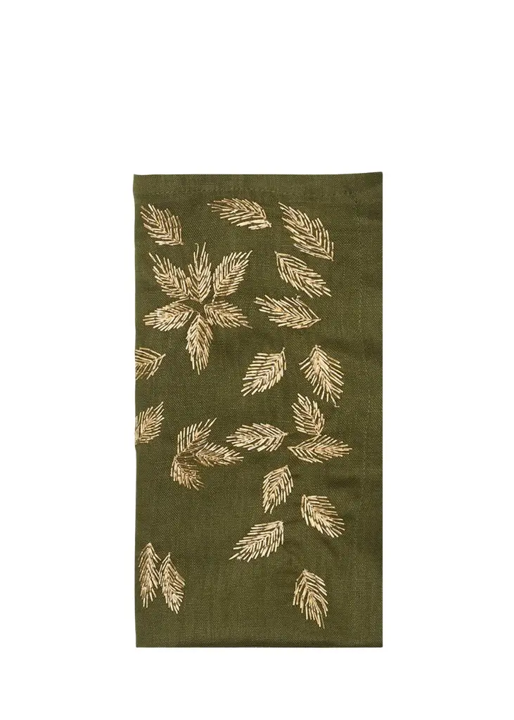Kim Seybert Gilded Branches Embroidered Napkin