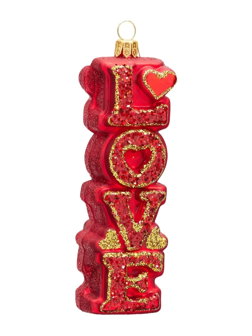 Impuls Sparkling Love Glass Ornament