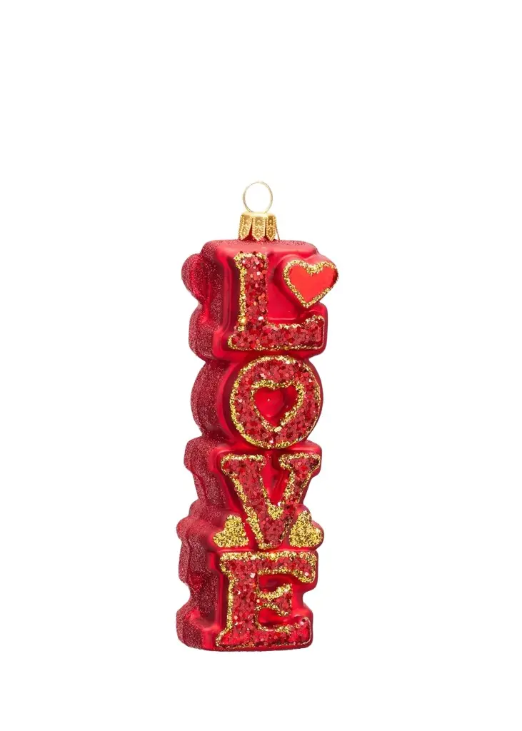 Sparkling Love Glass Ornament Sparkling Love Glass Ornament