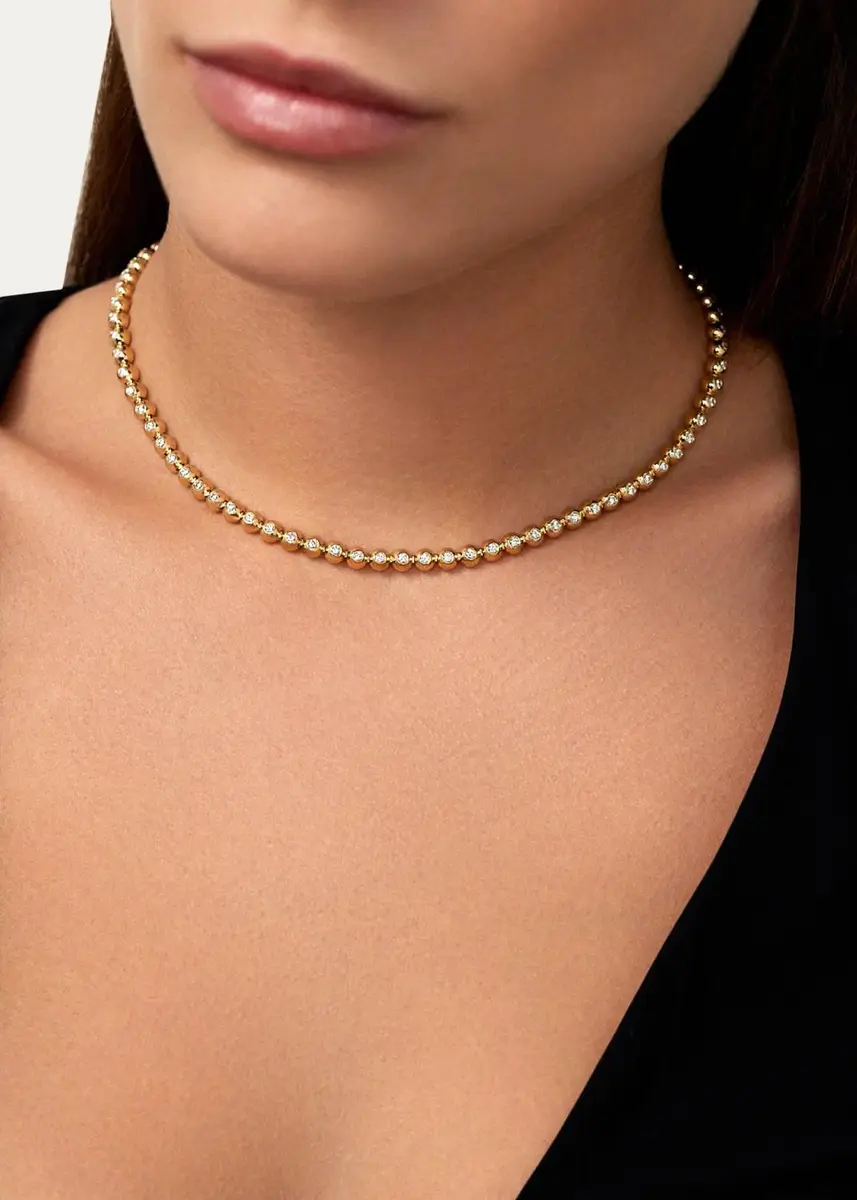 Melissa Kaye 18K Yellow Gold Diamond Audrey Tennis Necklace | Thumbnail 2 Melissa Kaye 18K Yellow Gold Diamond Audrey Tennis Necklace | Thumbnail 2