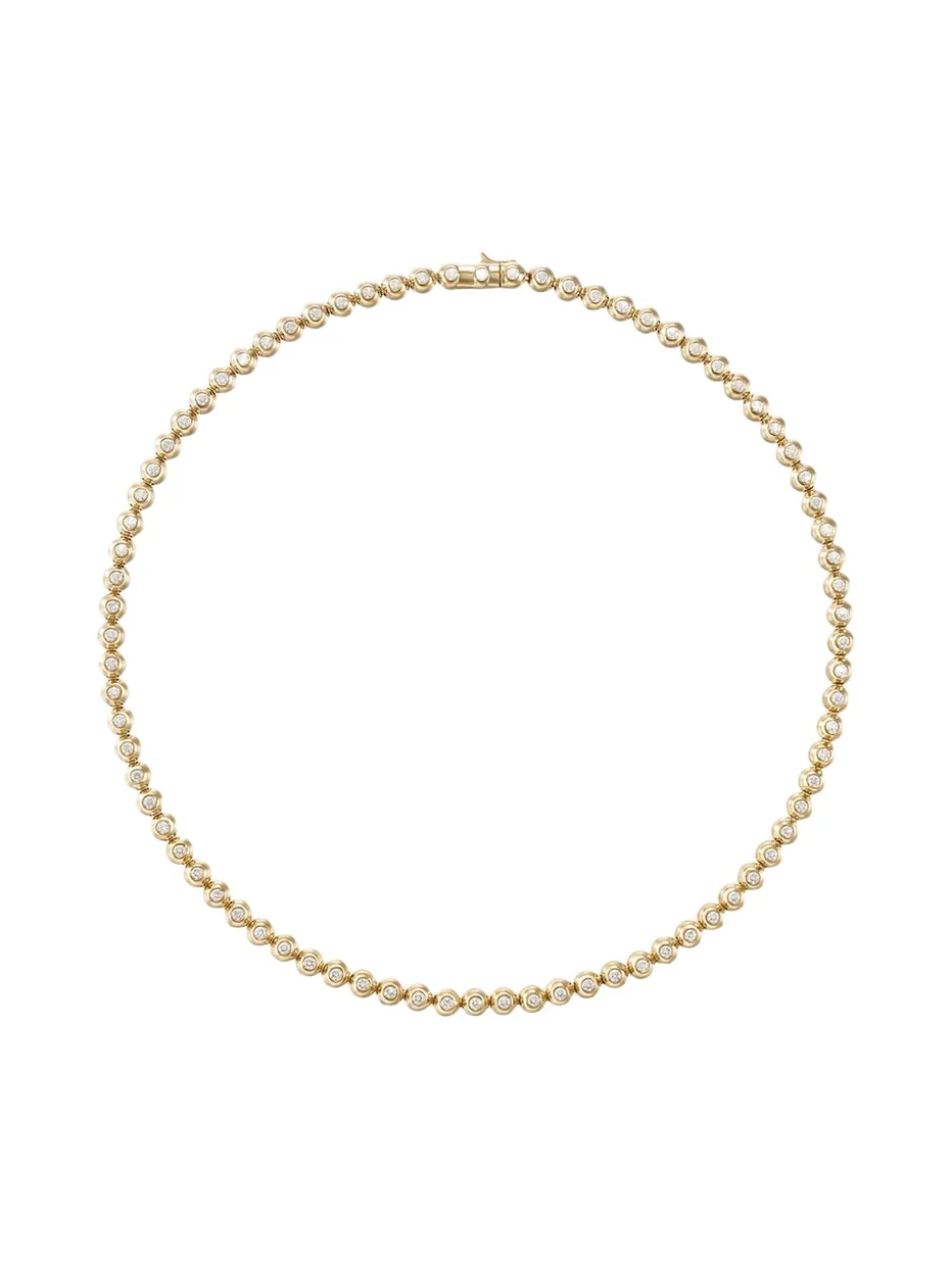 18K Yellow Gold Diamond Audrey Tennis Necklace 18K Yellow Gold Diamond Audrey Tennis Necklace