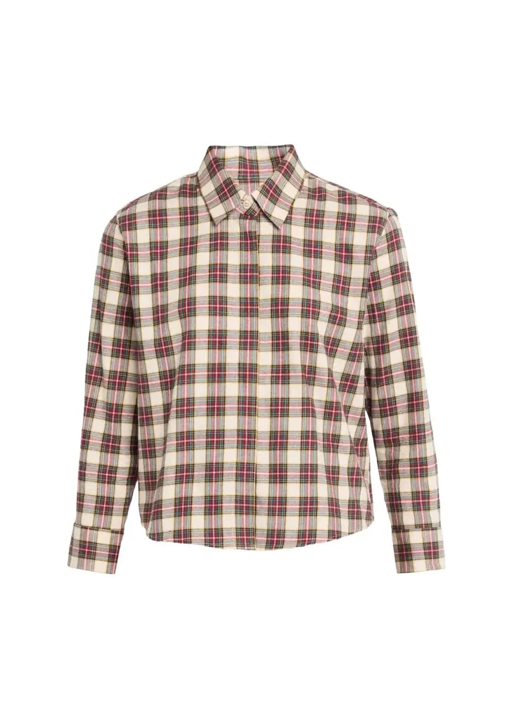 Check Cotton Flannel Button-Down Shirt Check Cotton Flannel Button-Down Shirt