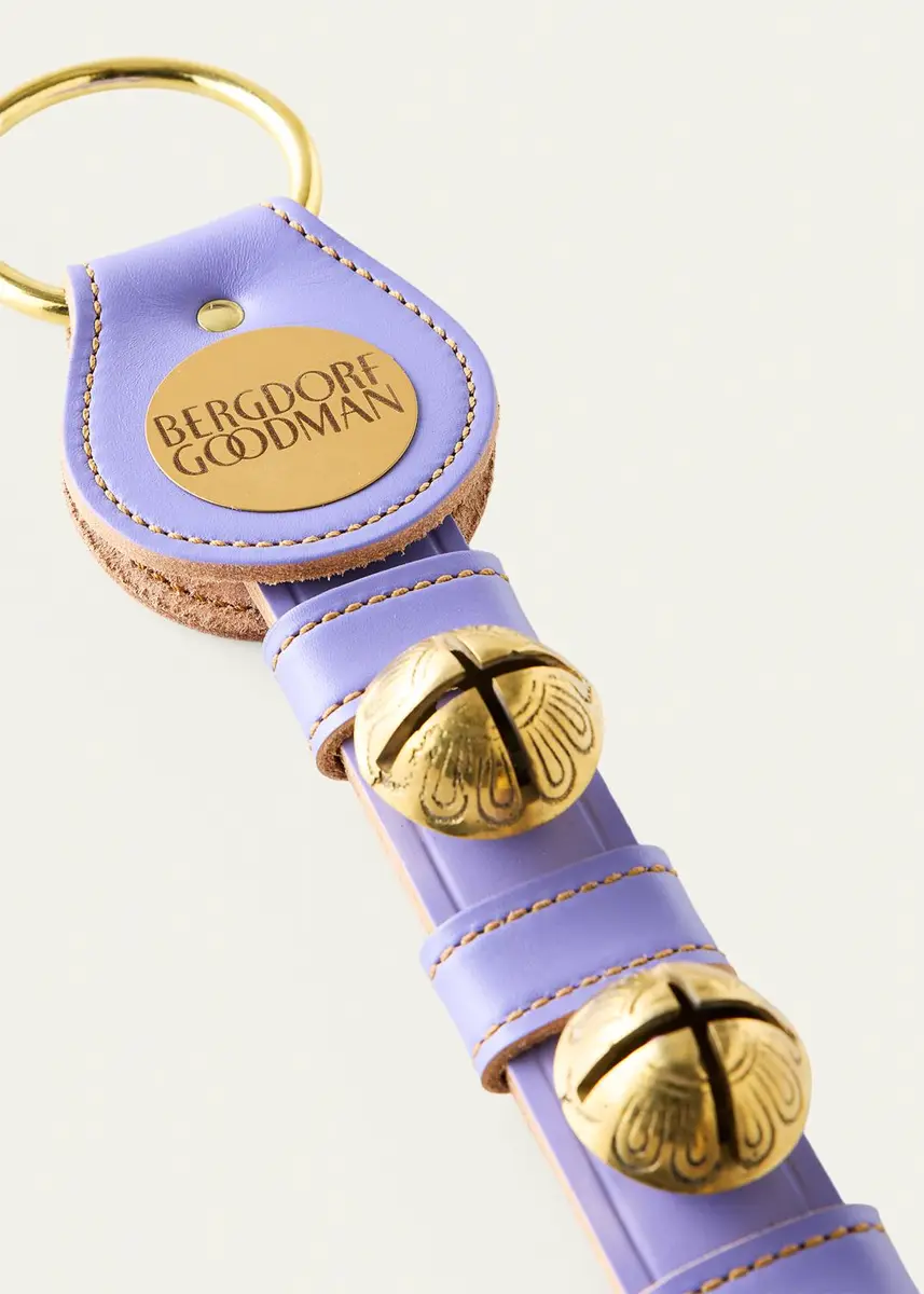 Belsnickel Enterprises 3 Brass Bells with BG Charm on Leather Door Hanger | Thumbnail 2 Belsnickel Enterprises 3 Brass Bells with BG Charm on Leather Door Hanger | Thumbnail 2