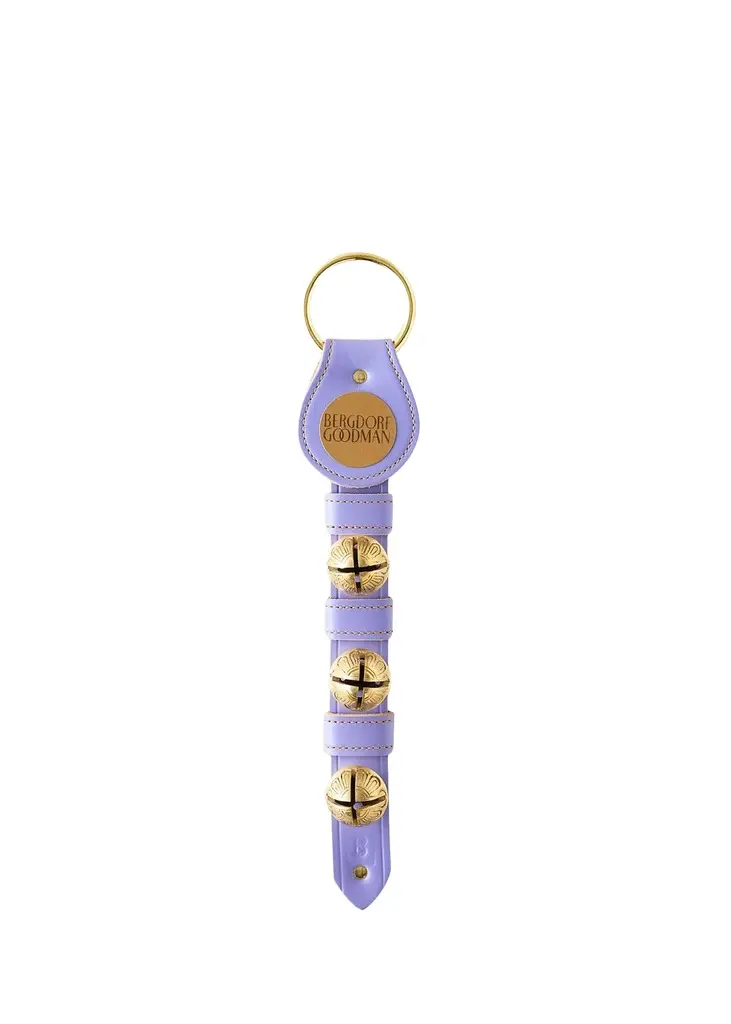 Belsnickel Enterprises 3 Brass Bells with BG Charm on Leather Door Hanger