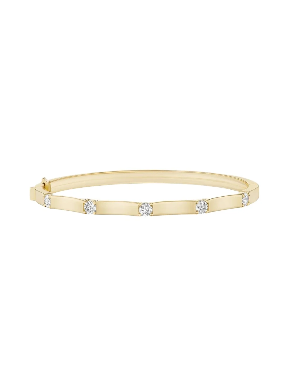 18K Yellow Gold Diamond Honey Station Cuff Bracelet 18K Yellow Gold Diamond Honey Station Cuff Bracelet