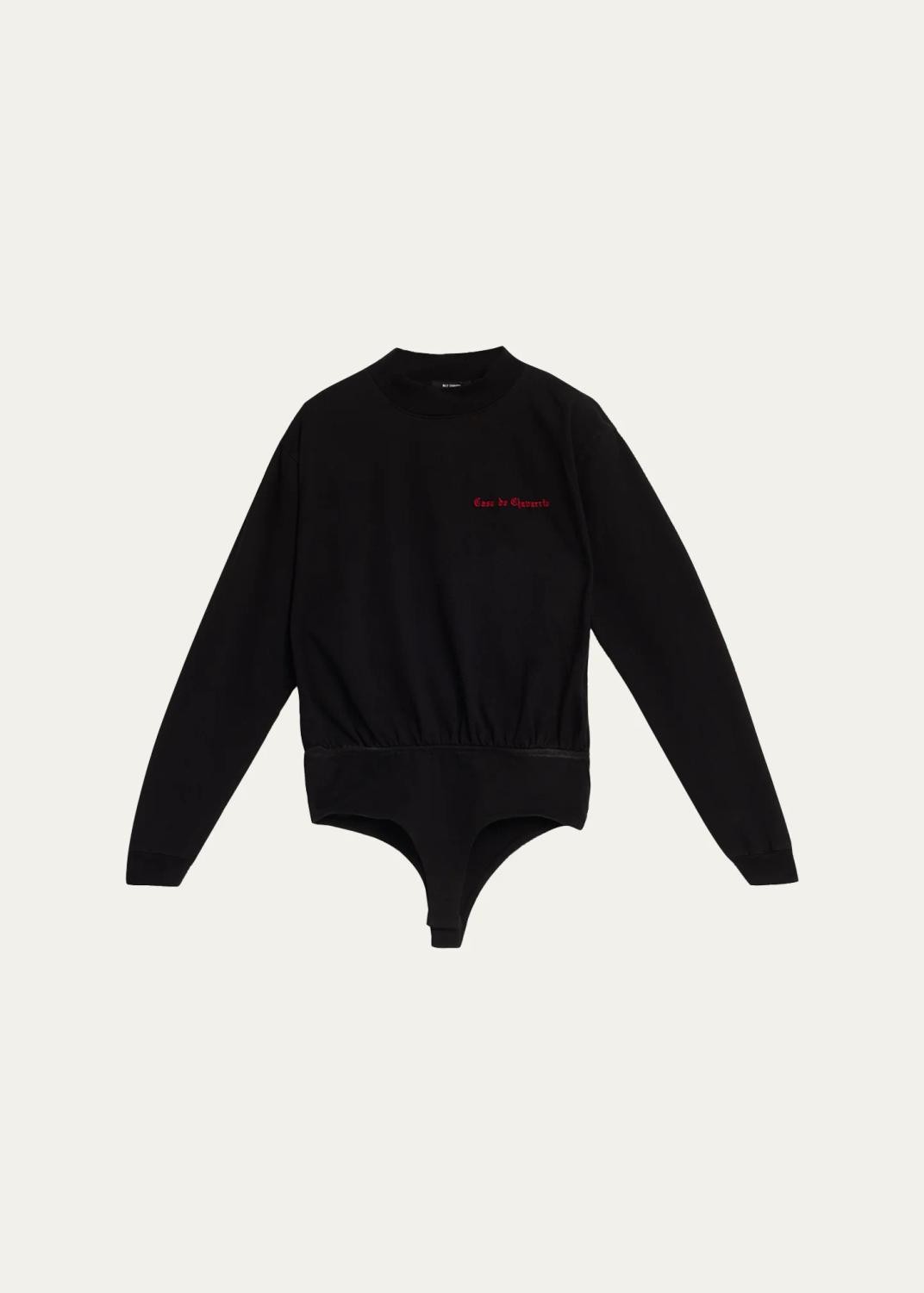 Casa De Chavarri Mock-Neck Sweatshirt Bodysuit Casa De Chavarri Mock-Neck Sweatshirt Bodysuit