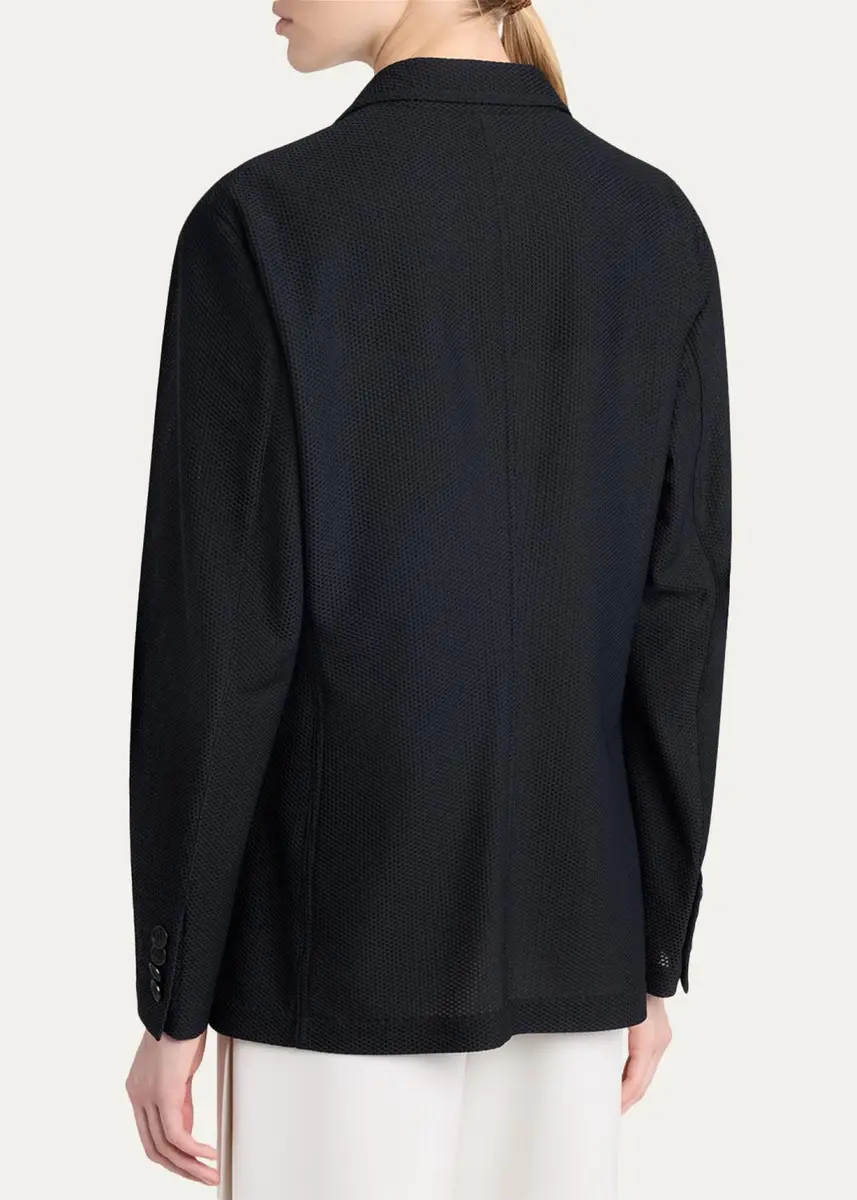 Giorgio Armani Patch Pocket Mesh Blazer | Thumbnail 3 Giorgio Armani Patch Pocket Mesh Blazer | Thumbnail 3