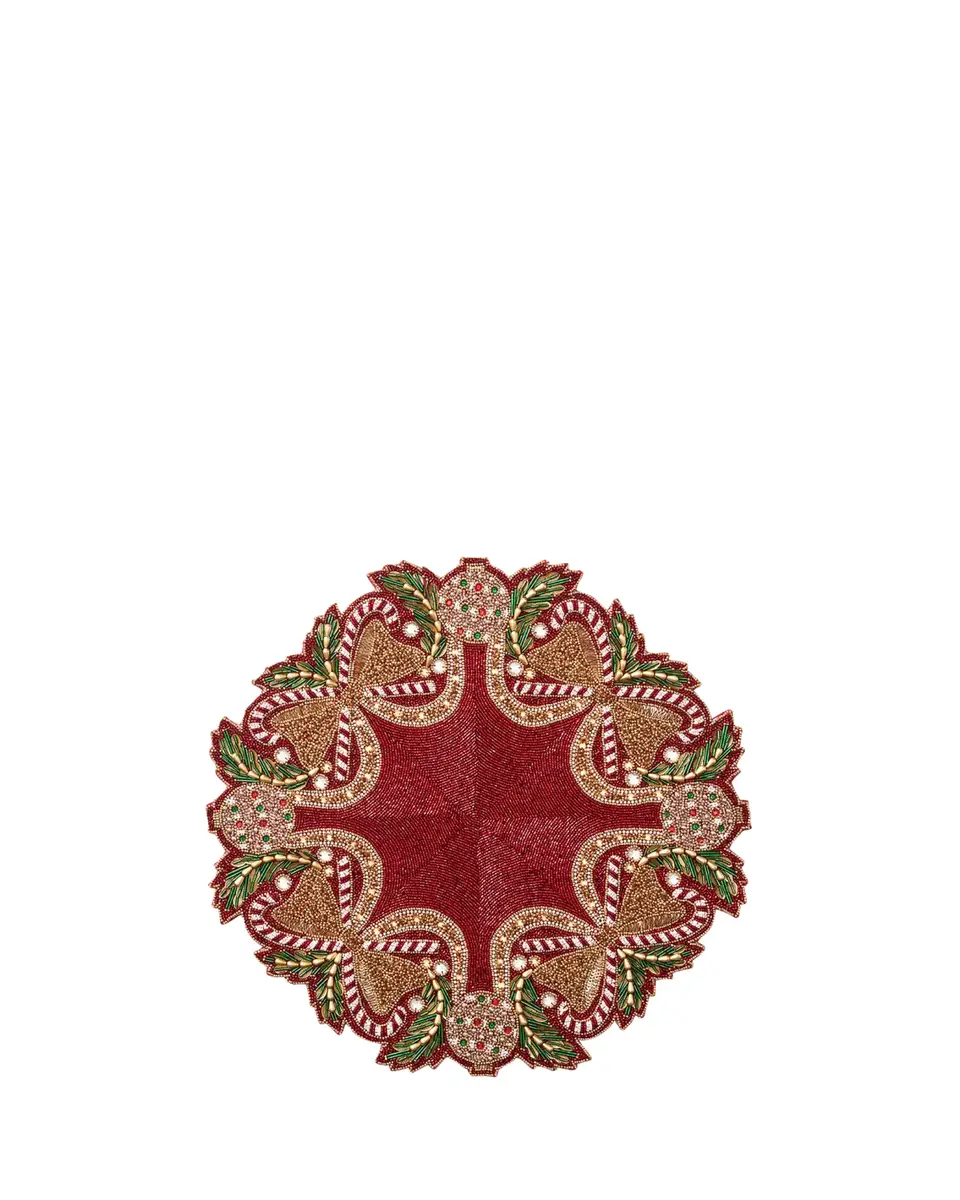 Kim Seybert Candy Cane Bow Beaded Placemat | Thumbnail 2 Kim Seybert Candy Cane Bow Beaded Placemat | Thumbnail 2