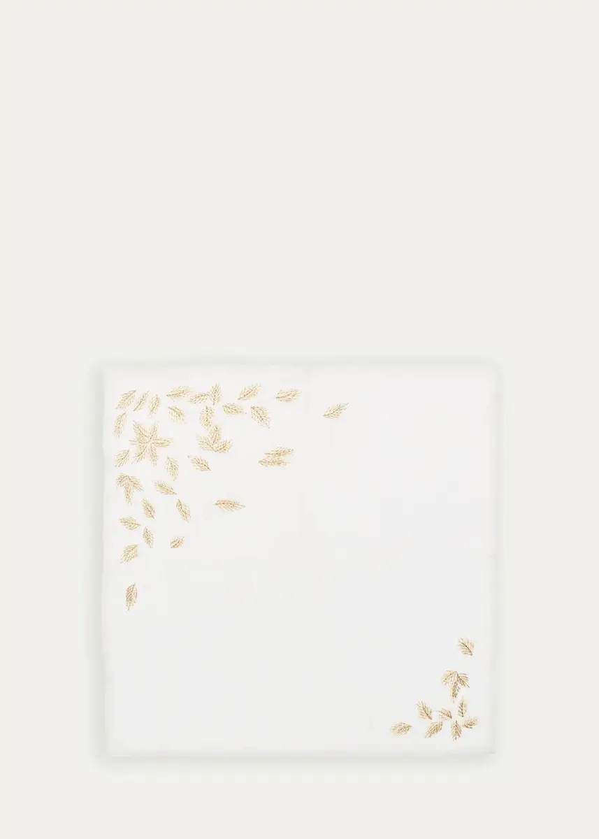 Kim Seybert Leaf-Print Linen Napkin | Thumbnail 2 Kim Seybert Leaf-Print Linen Napkin | Thumbnail 2