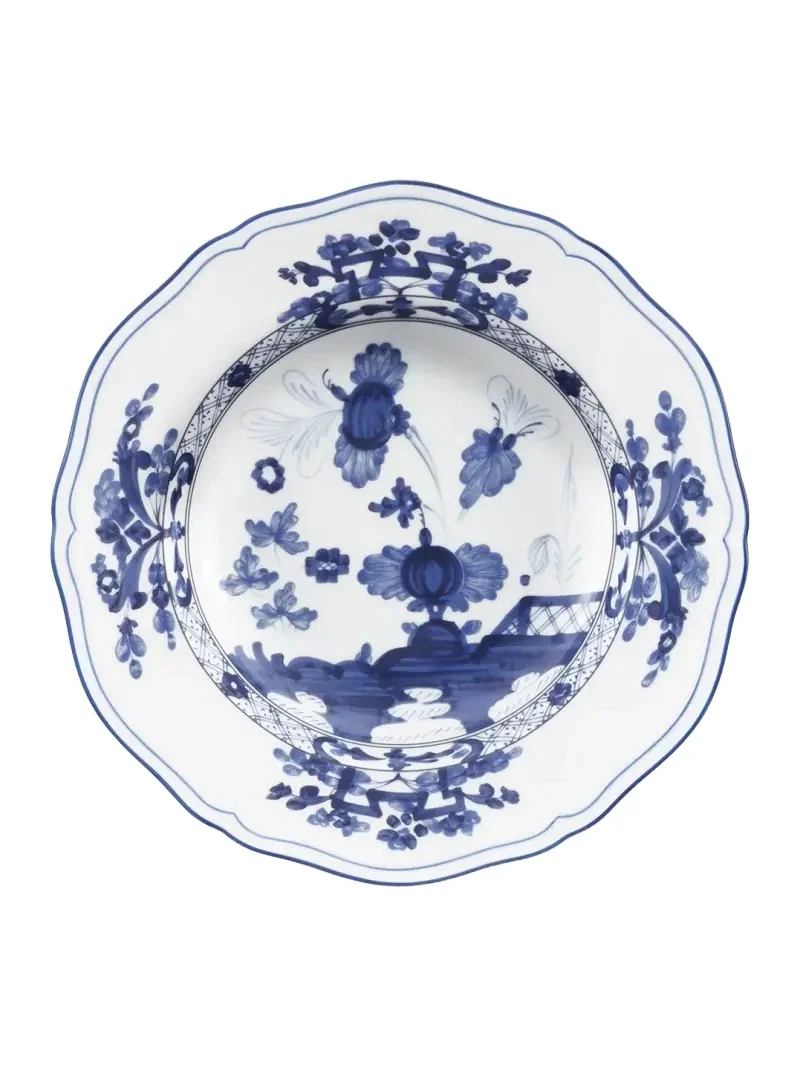 GINORI 1735 Ol Indaco Porcelain Soup Plate