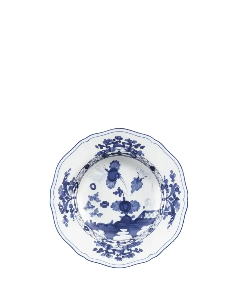 GINORI 1735 Ol Indaco Porcelain Soup Plate