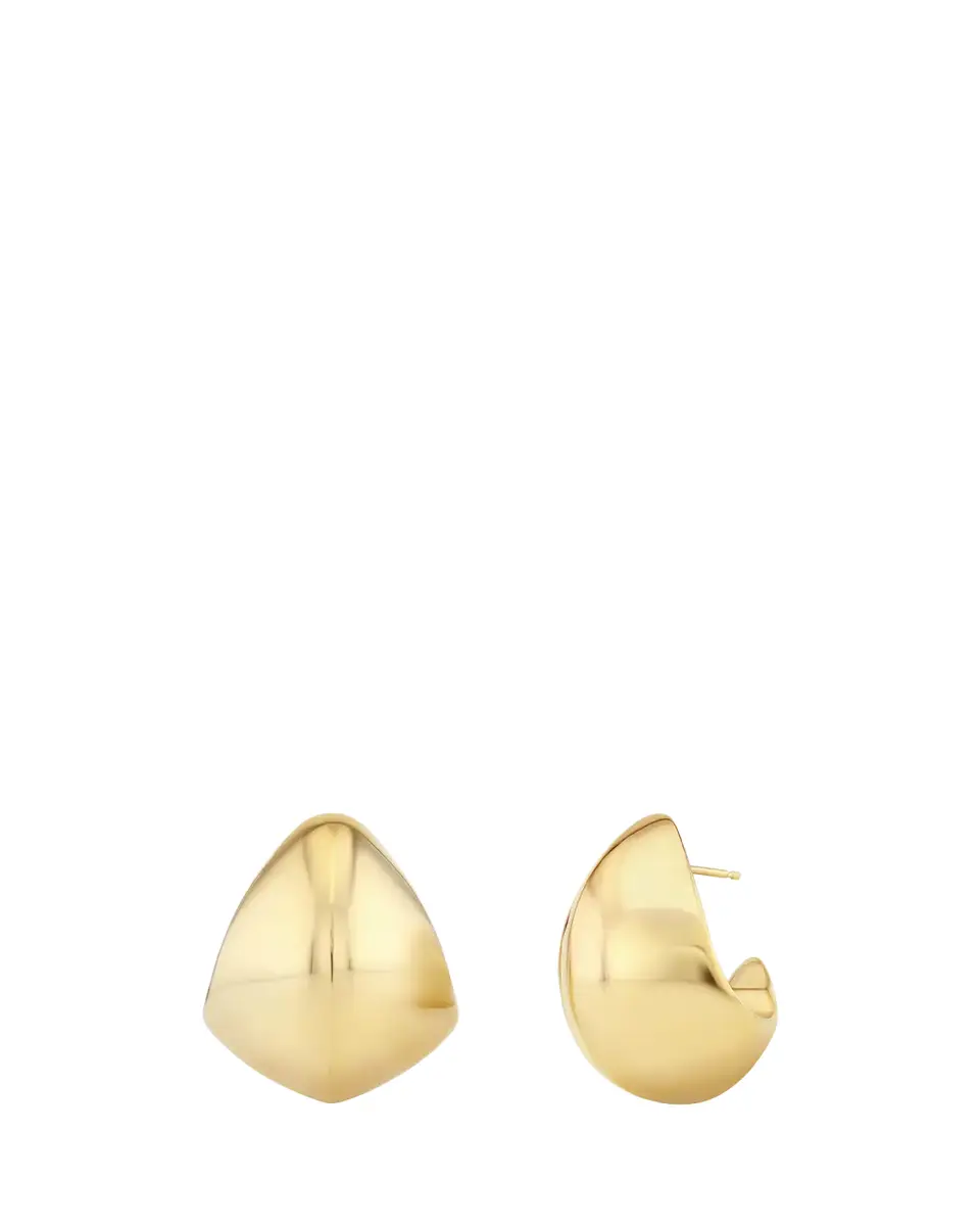 Lizzie Mandler Fine Jewelry 18K Yellow Gold Large Tapered Hoop Earrings | Thumbnail 2 Lizzie Mandler Fine Jewelry 18K Yellow Gold Large Tapered Hoop Earrings | Thumbnail 2