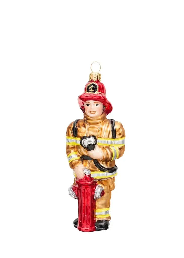 Firefighter Glass Ornament Firefighter Glass Ornament